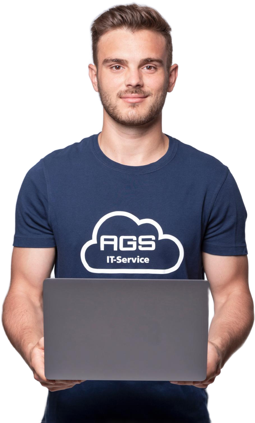 Mitarbeiter von AGS IT-Service bei einer Fernwartung